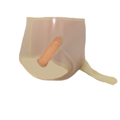Latex Rüsselslip mit festem Anal Dildo Handgemacht