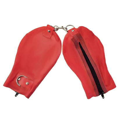 Latex Fäustlinge 0,4 mm stark  - Reißverschluss schwarz