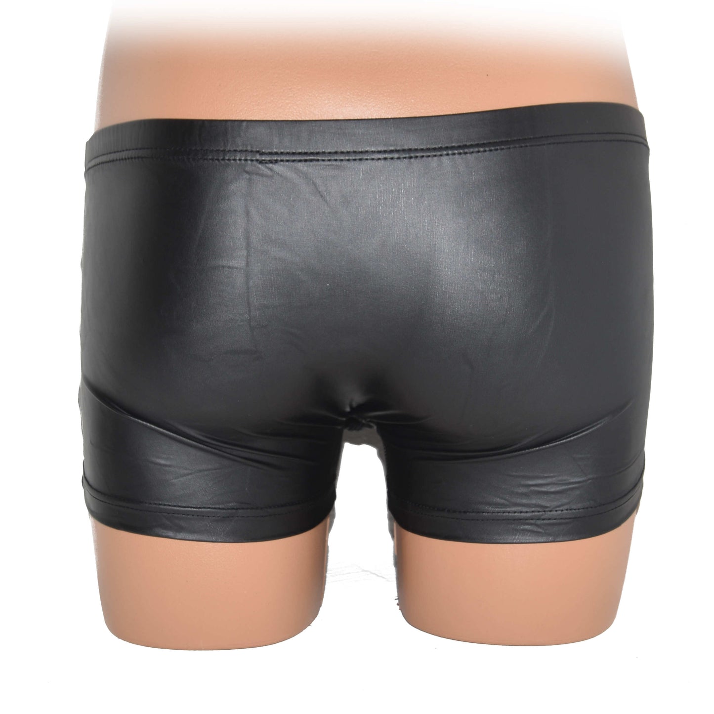 Leather boxer underwear with buckle leather