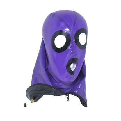Latex Ballon-Maske zum Aufpumpen mit Fahrradventil
