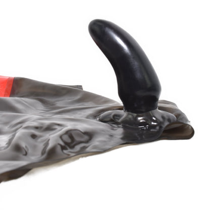 Latex Slip mit Frontöffnung und Analplug