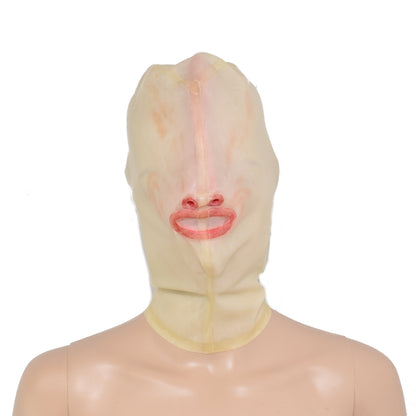 Latex Maske Mundstück und Nasenröhrchen Transparent 0,4 mm