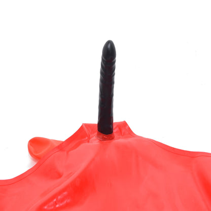 Latex  Rüsselslip mit festem Anal Dildo Handgemacht
