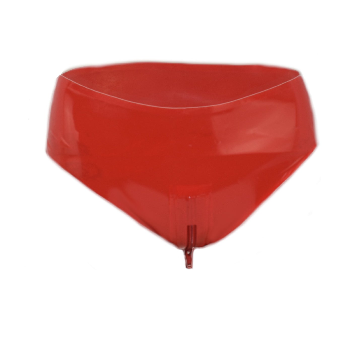 Latex Damen Slip Zwei-Wege-Reißverschluss