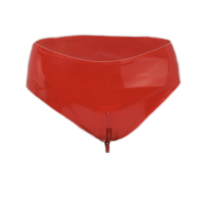 Latex Damen Slip Zwei-Wege-Reißverschluss