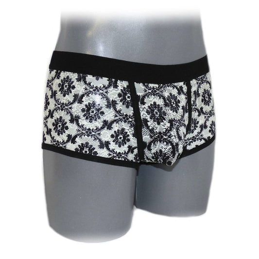 Comfortable fancy lace men boxer shorts