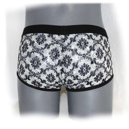 Comfortable fancy lace men boxer shorts