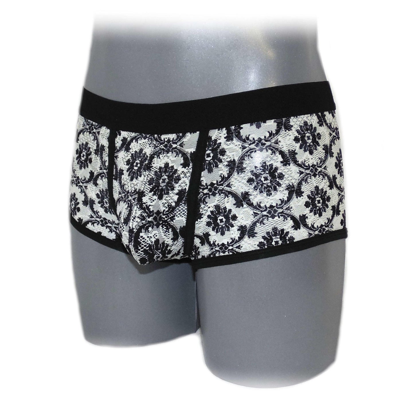 Comfortable fancy lace men boxer shorts