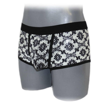 Comfortable fancy lace men boxer shorts