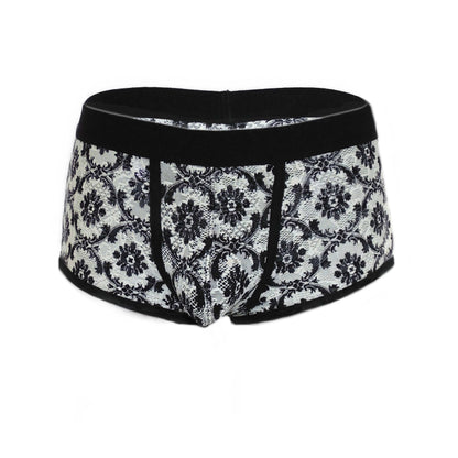 Comfortable fancy lace men boxer shorts