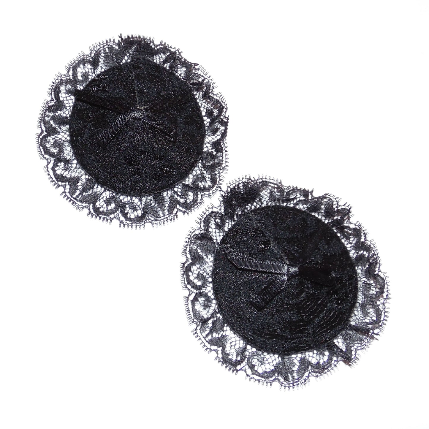 Nippel Cover Rund Schwarz Rüsche Schwarz