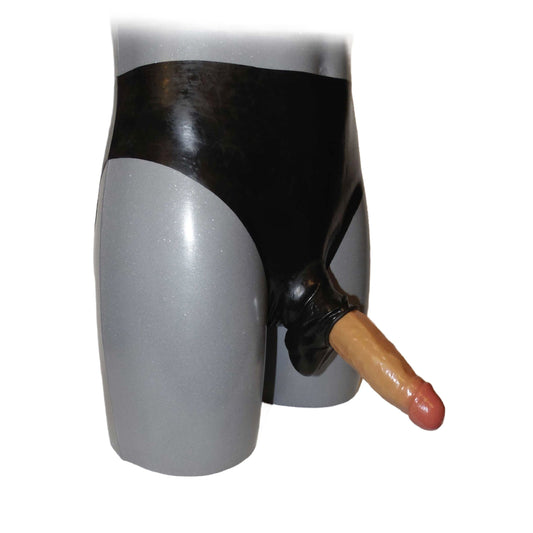 Latex Hose mit Frontöffnung 4cm und Hodensack