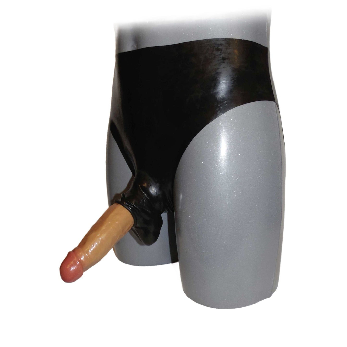 Latex Hose mit Frontöffnung 4cm und Hodensack
