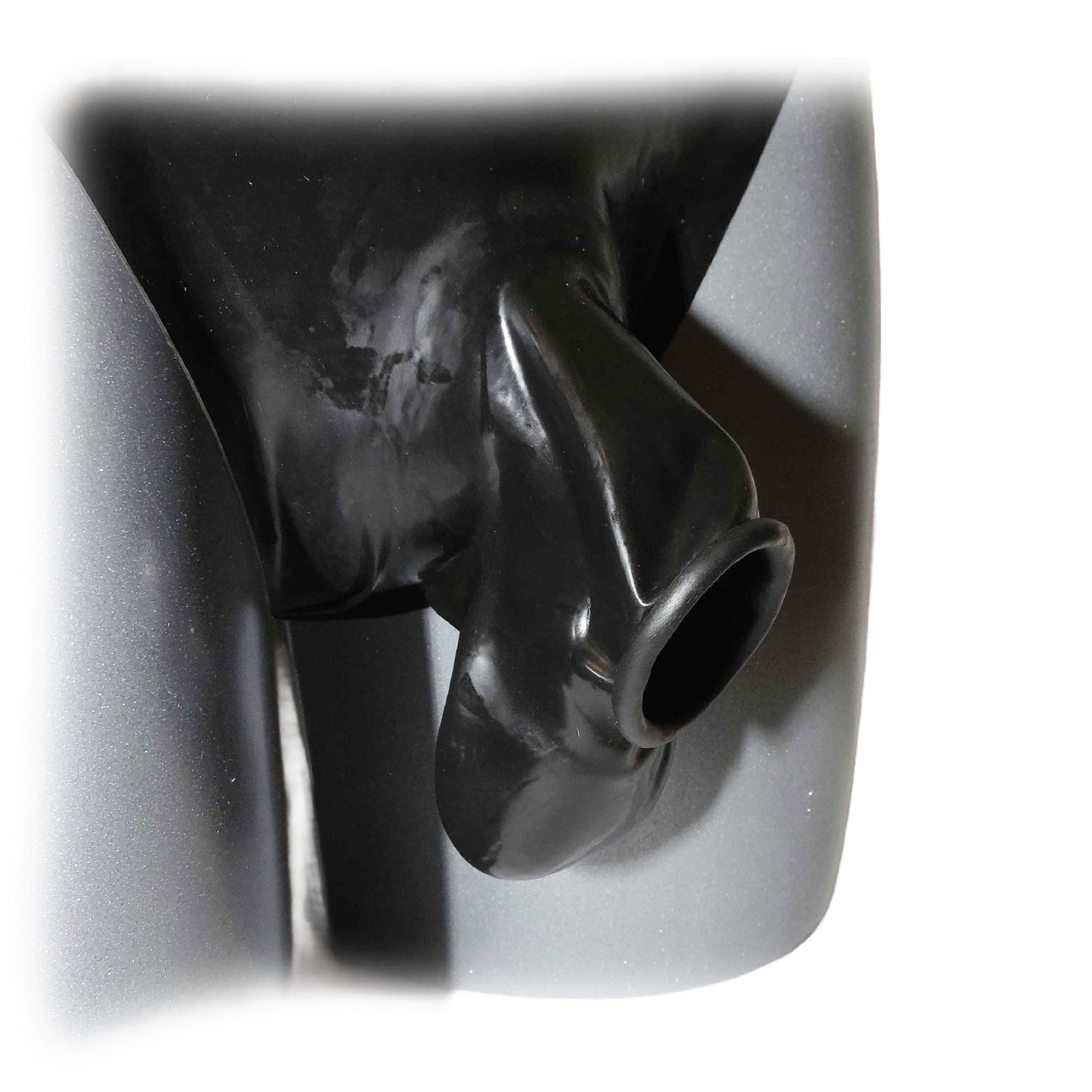 Latex Hose mit Frontöffnung 4cm und Hodensack