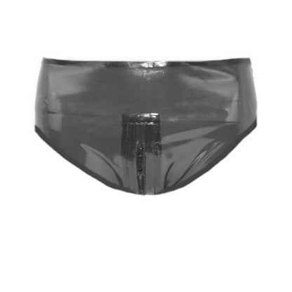 Latex Damen Slip Zwei-Wege-Reißverschluss