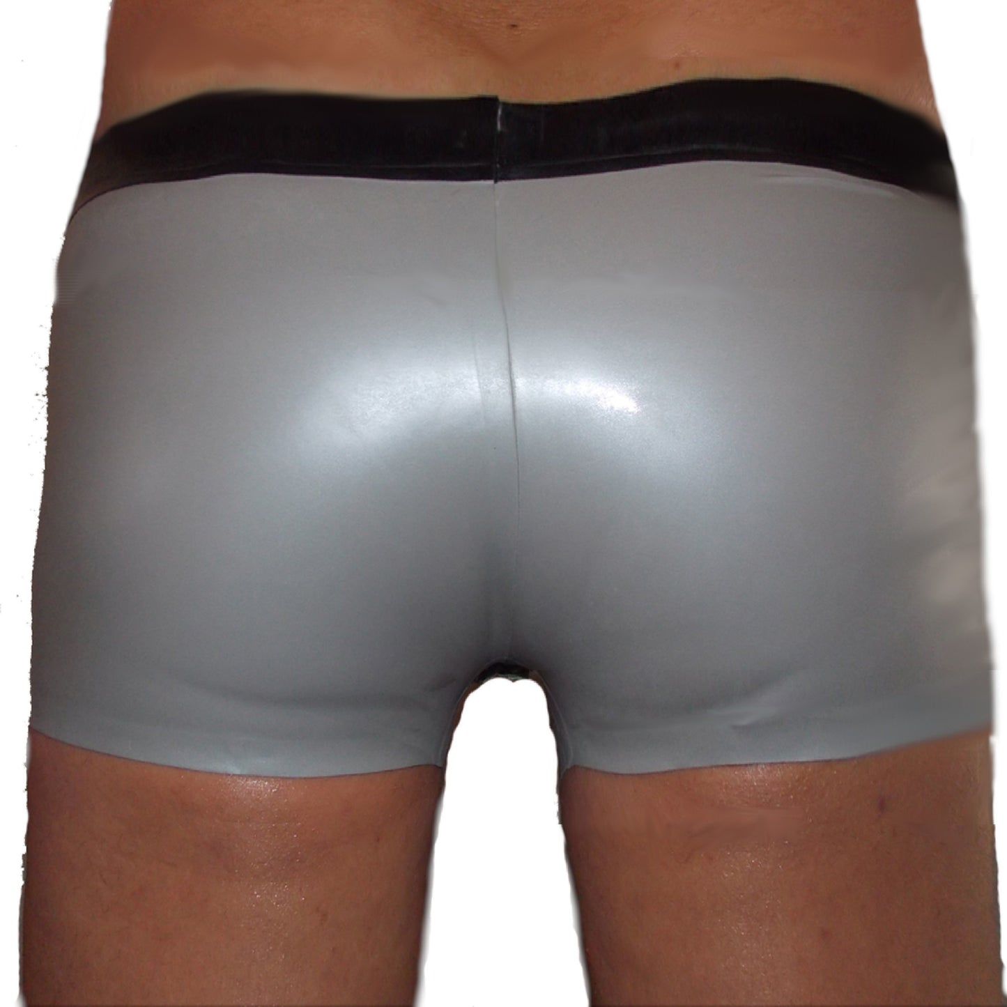 Latex Shorts mit Doppel-Reißverschluss/Innenbeutel