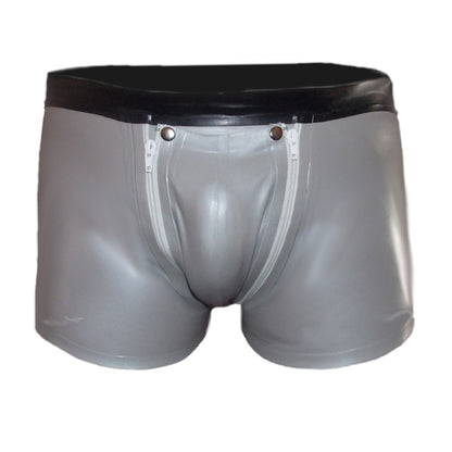 Latex Shorts mit Doppel-Reißverschluss/Innenbeutel