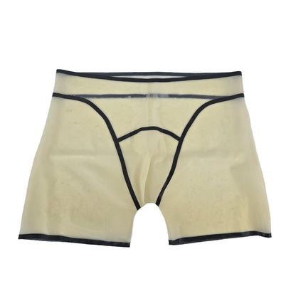 Latex Shorts Transparent - Schwarzer Rand