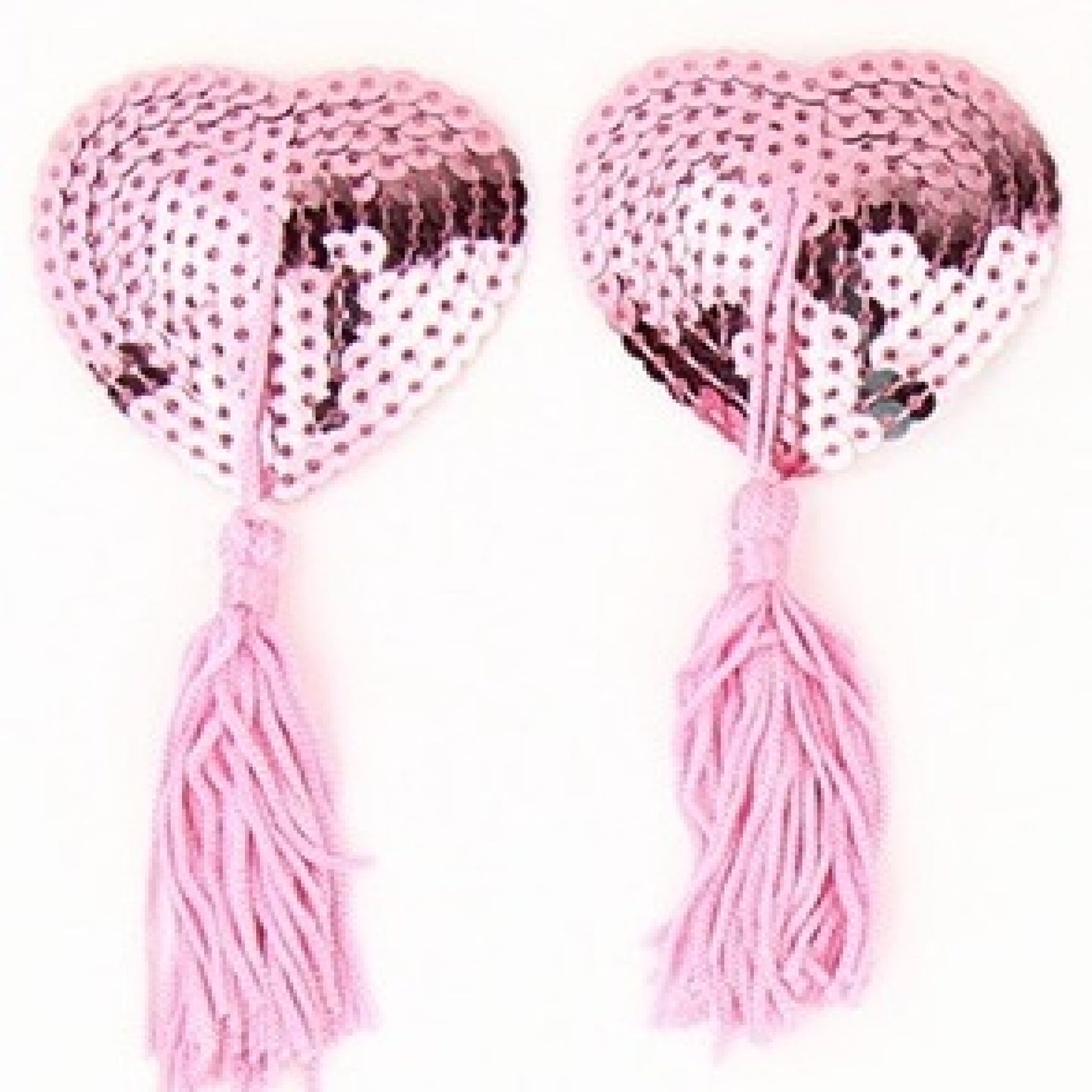 Nippel Cover Herz mit Pailletten und Bommel