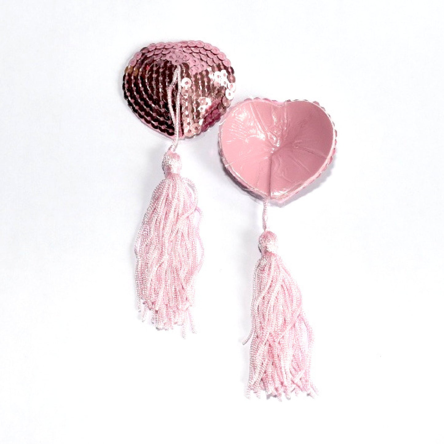 Nippel Cover Herz mit Pailletten und Bommel