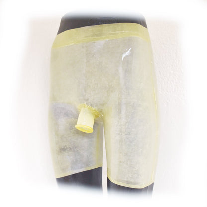 Latex Long Shorts transparent Penisschlauch offen hand made