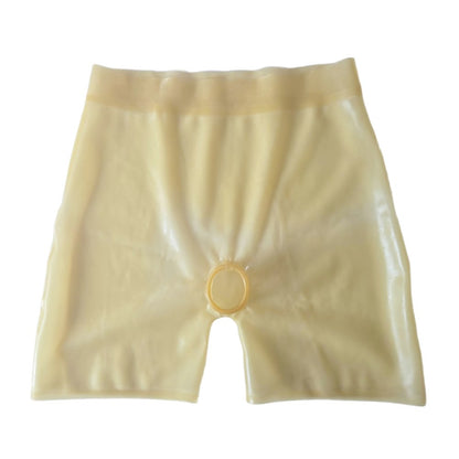 Latex Long Shorts transparent Penisschlauch offen hand made