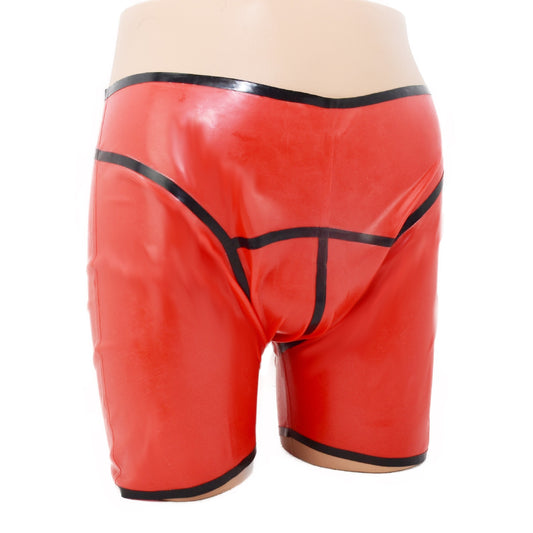 Latex Shorts Transparent - Schwarzer Rand