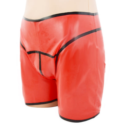 Latex Shorts Transparent - Schwarzer Rand