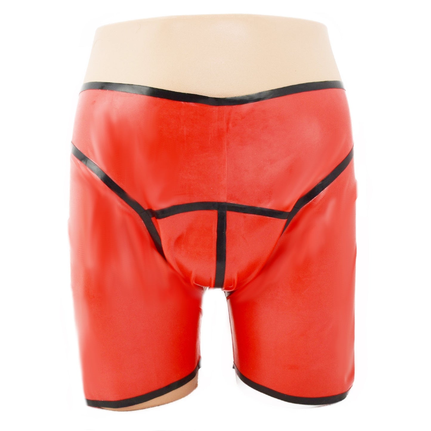 Latex Shorts Transparent - Schwarzer Rand