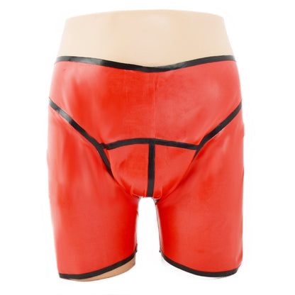 Latex Shorts Transparent - Schwarzer Rand