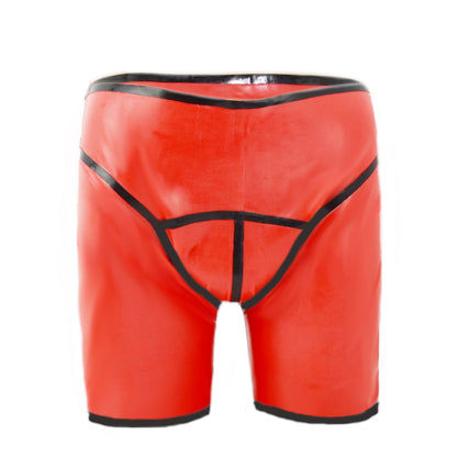 Latex Shorts Transparent - Schwarzer Rand