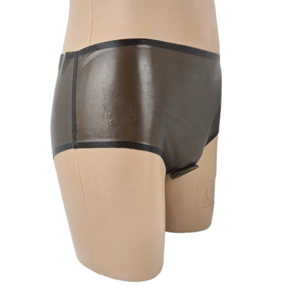 Latex briefs ouvert black-transparent
