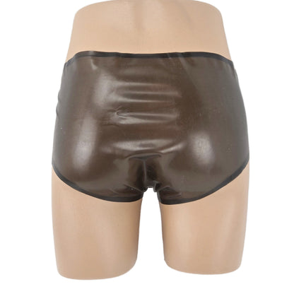 Latex briefs ouvert black-transparent