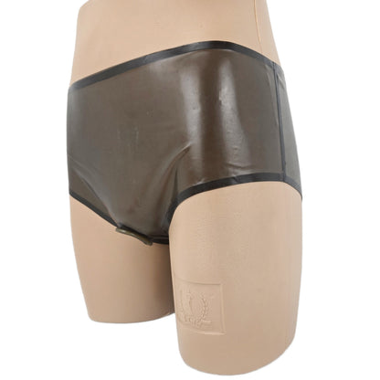 Latex briefs ouvert black-transparent