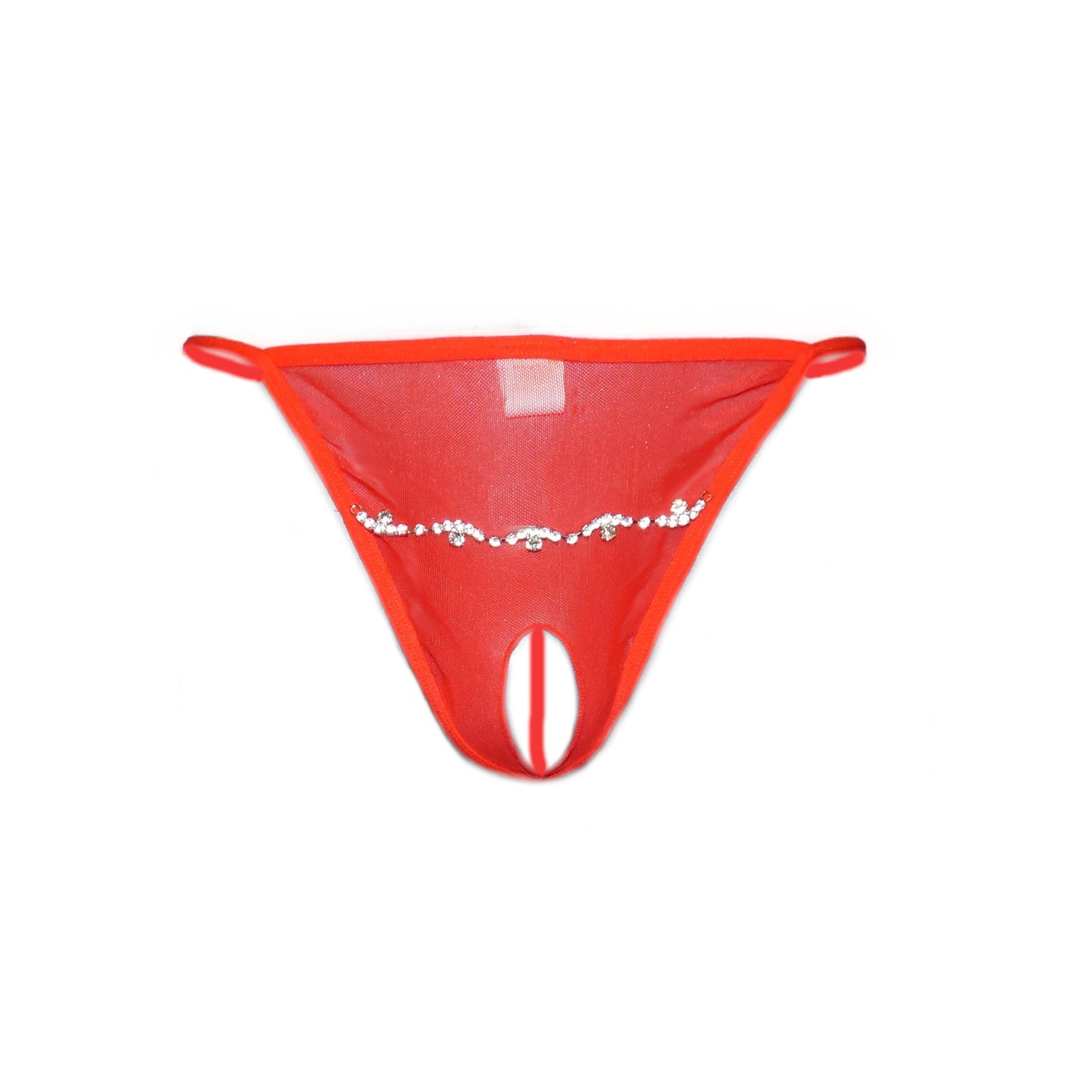 String ouvert mit Strasssteinen