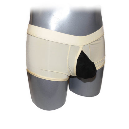 Sexy boxer shorts for men with transparent insert at the front
