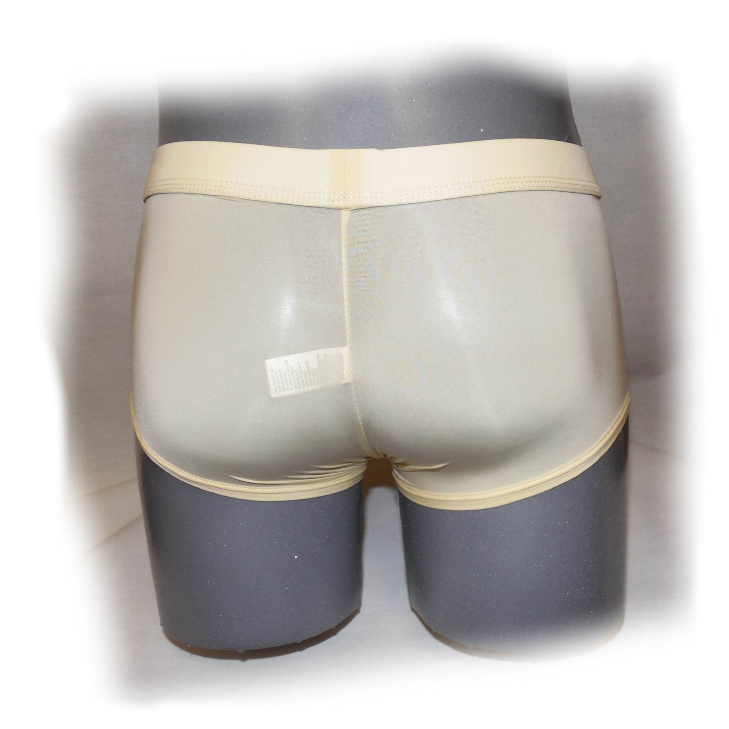 Sexy boxer shorts for men with transparent insert at the front