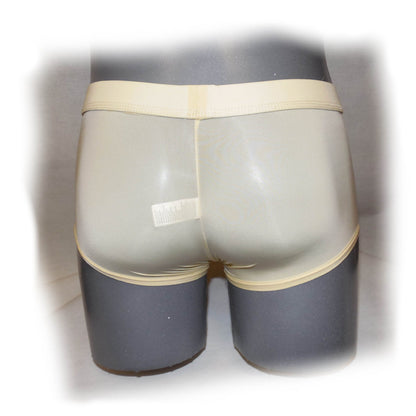 Sexy boxer shorts for men with transparent insert at the front