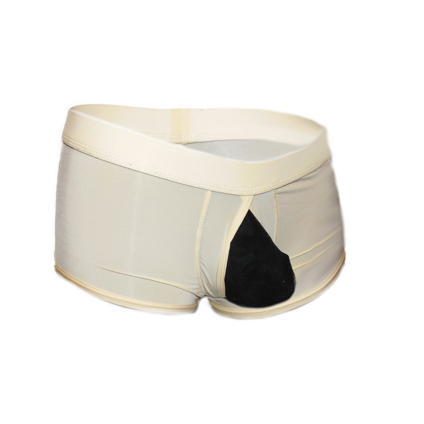 Sexy boxer shorts for men with transparent insert at the front
