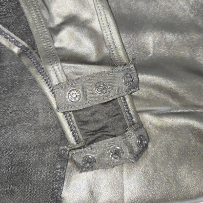 Black Lace Leather Stitching Teddy