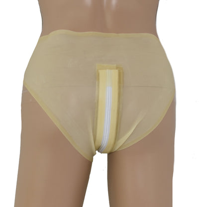 Latex Damen Slip Zwei-Wege-Reißverschluss