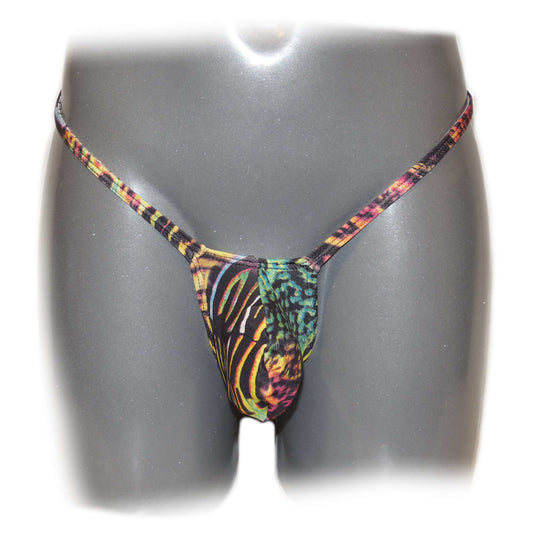 Men thong bulge pouch Animal Print