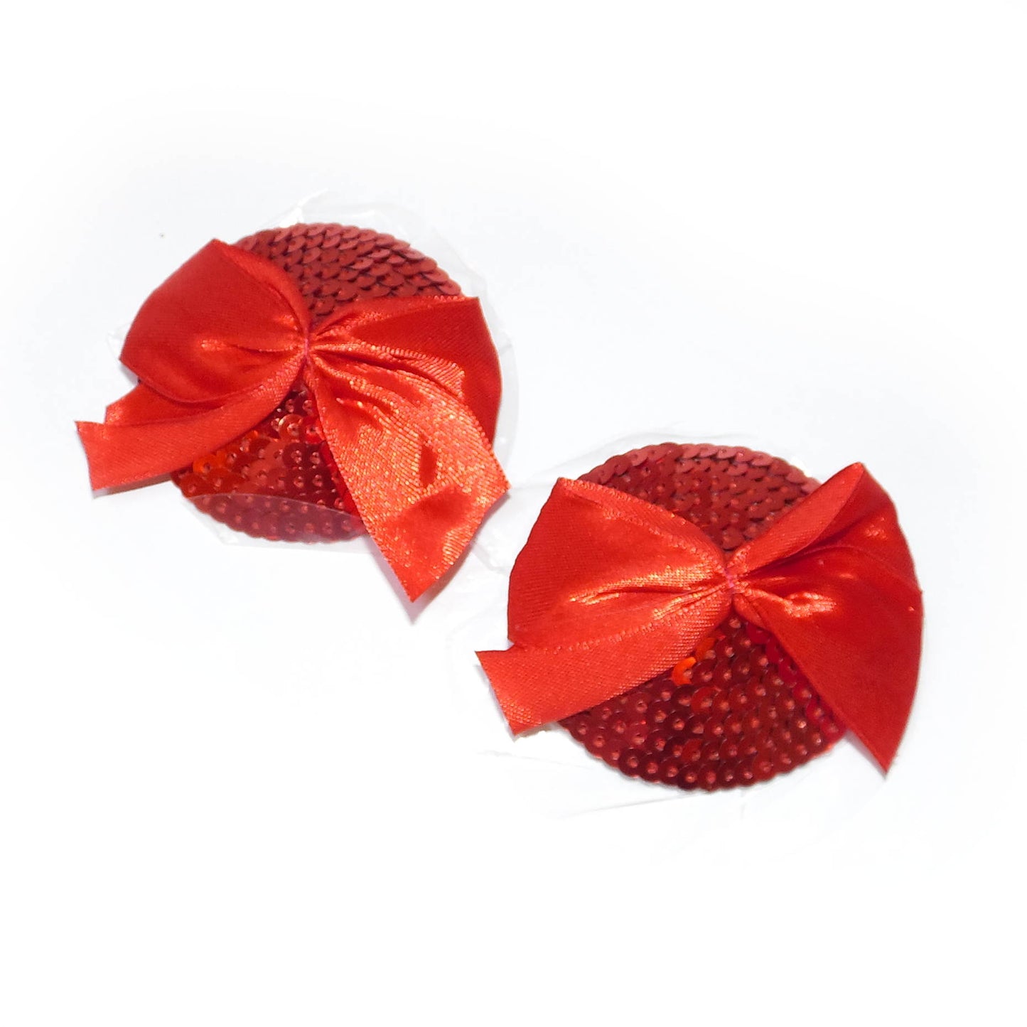 Nippelcover Rund Rot Schleife Rot