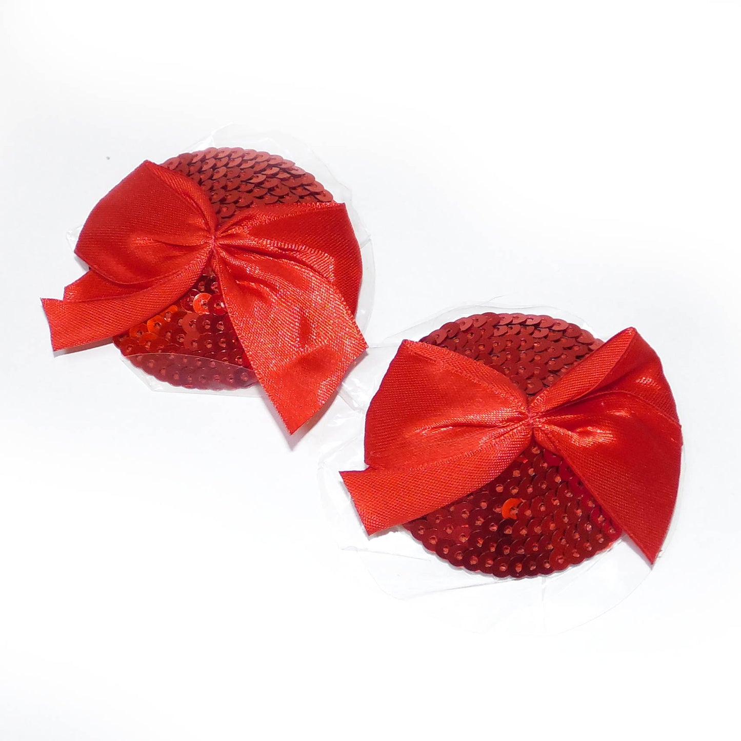 Nippelcover Rund Rot Schleife Rot