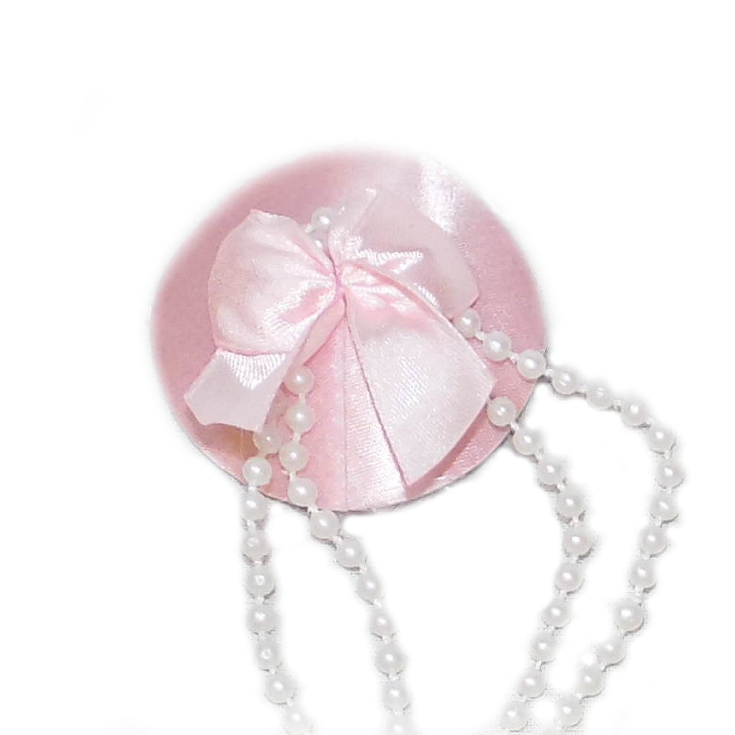 Nippelcover Rund Rosa mit Perlenkette