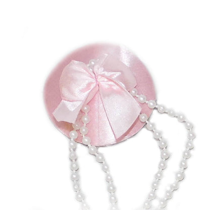 Nippelcover Rund Rosa mit Perlenkette