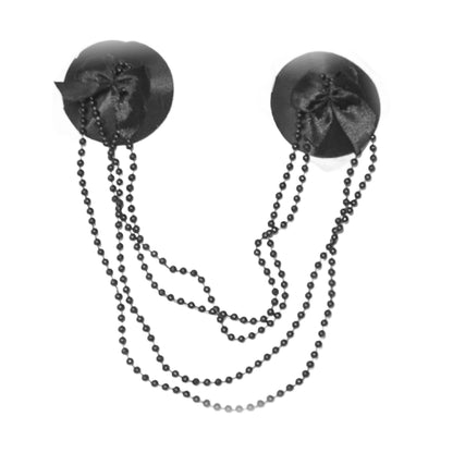 Nippelcover Rund Schwarz Kette