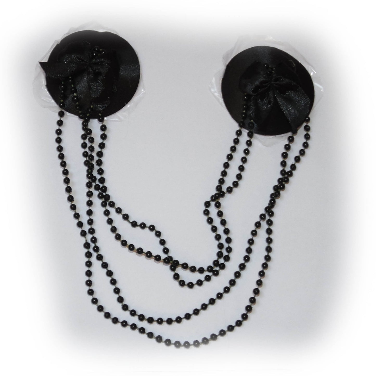 Nippelcover Rund Schwarz Kette