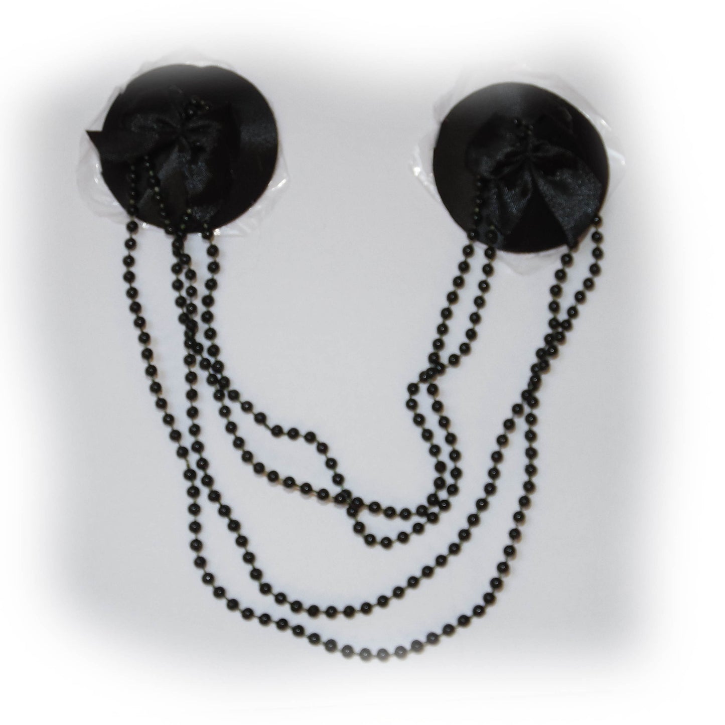Nippelcover Rund Schwarz Kette