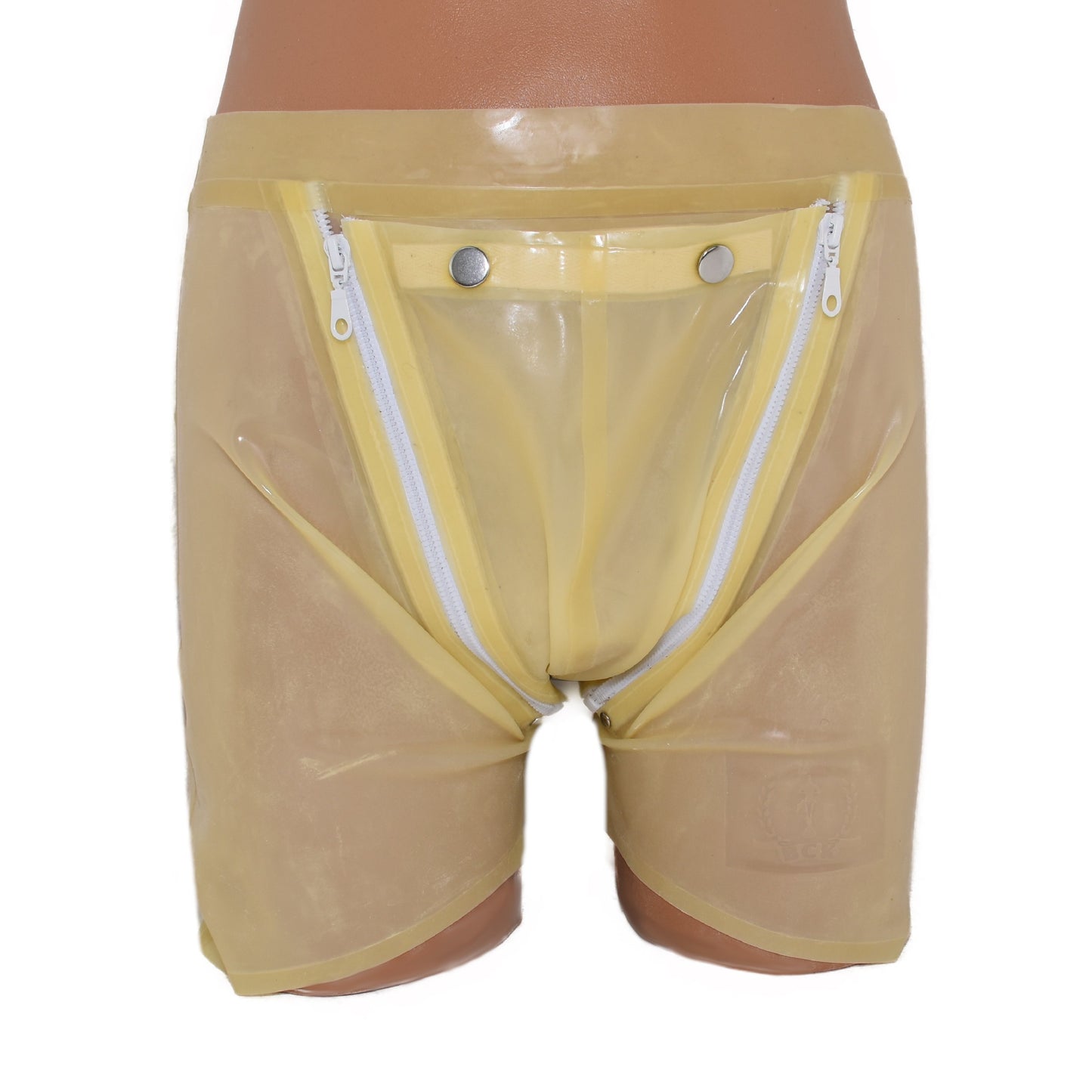 Latex Shorts mit Doppel-Reißverschluss/Innenbeutel  Sch